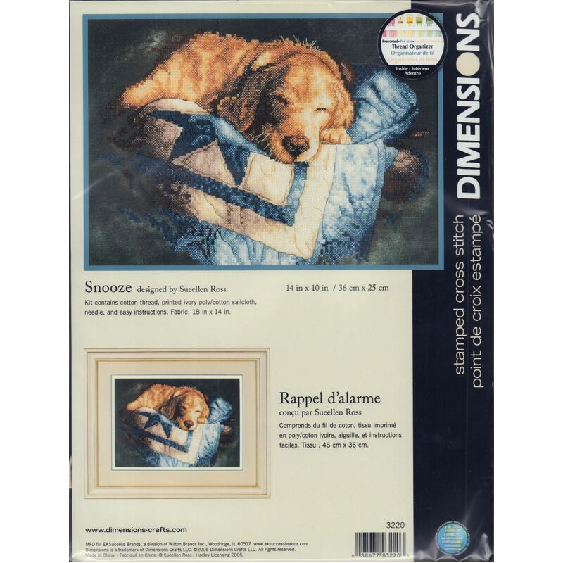 SNOOZE Stamped Cross Stitch Kit 36 x 25cm #03220