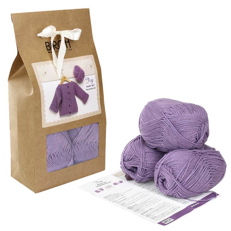 Birch Yarn Baby Knit Kit, Ivy Jacket & Hat