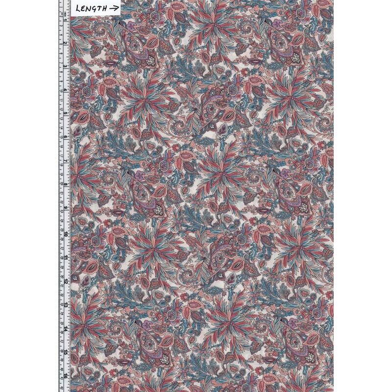 Tana Lawn FAR AWAY PALM (B) 100% Cotton 136cm Wide per 50cm