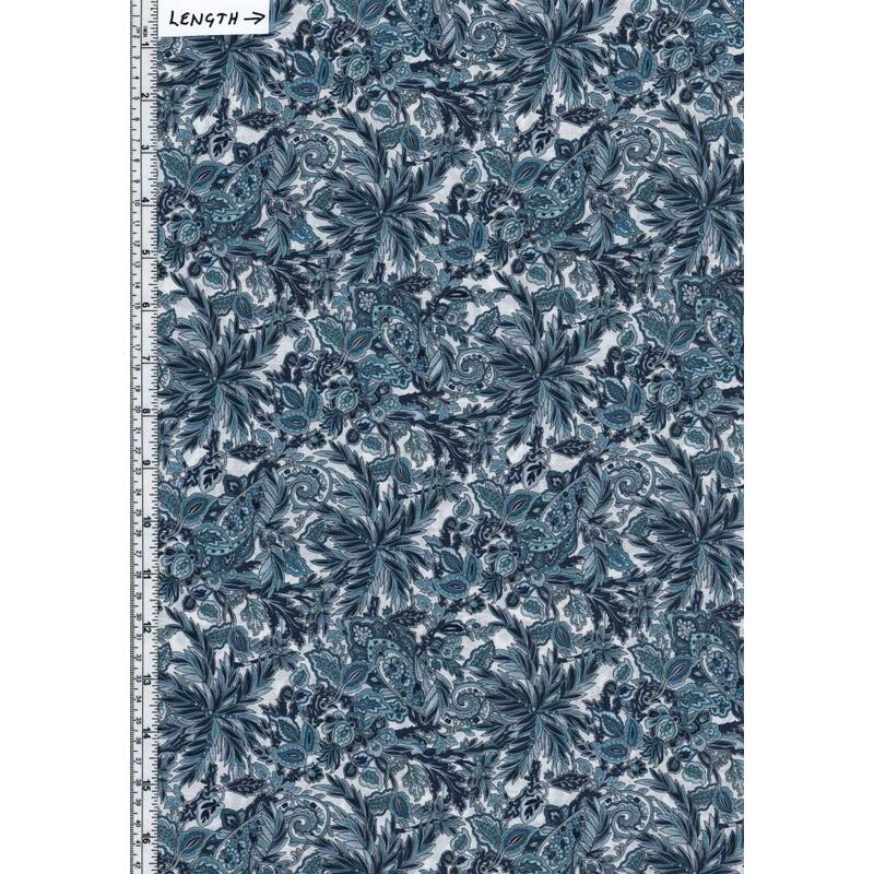 Tana Lawn FAR AWAY PALM (C) 100% Cotton 136cm Wide per 50cm