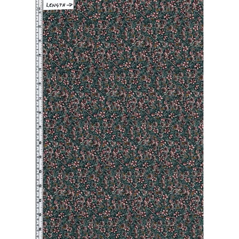Tana Lawn RAGGED ROBIN (C) Green 100% Cotton 136cm Wide Per 50cm