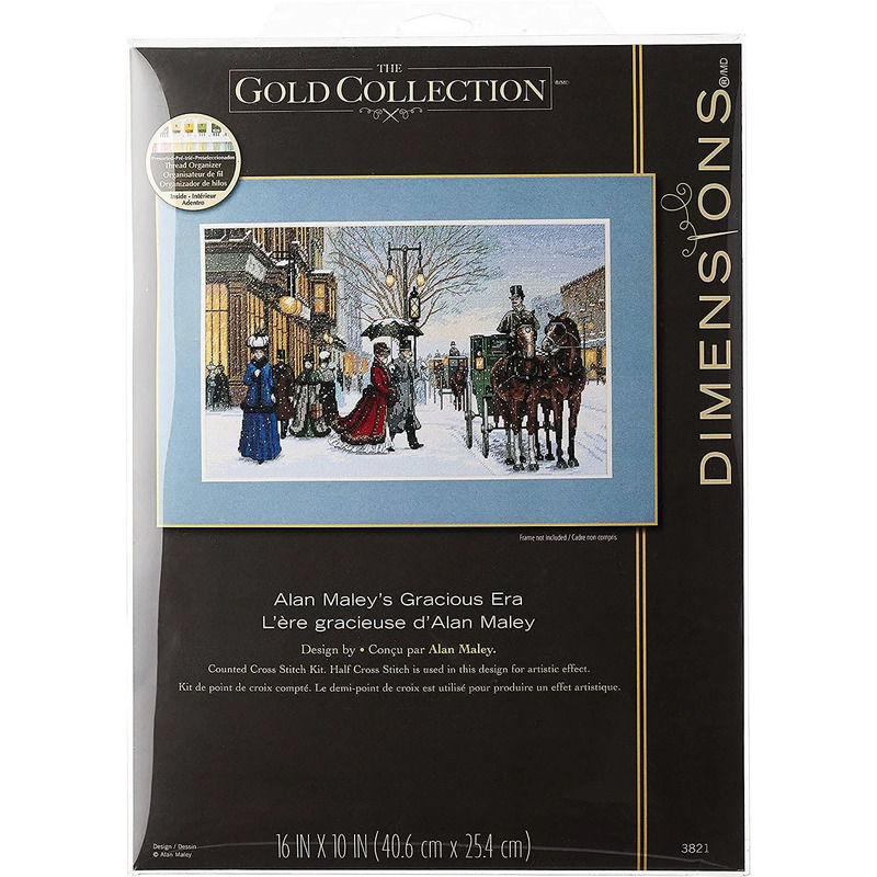MALEYS GRACIOUS ERA Counted Cross Stitch Kit, 03821 Finished Size: 16" x 10" (41 x 25 cm)