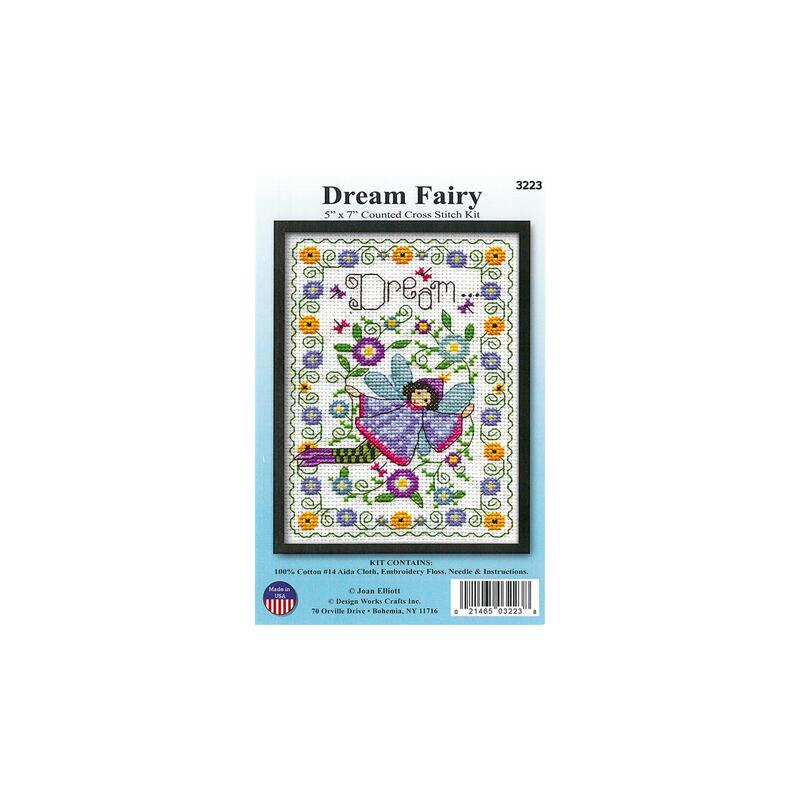 Joan Elliott DREAM FAIRY 5" x 7" Counted Cross Stitch Kit #3223
