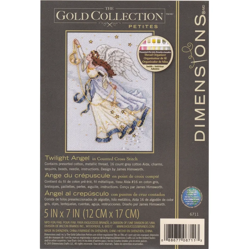 TWILIGHT ANGEL Counted Cross Stitch Kit 12 x 17cm, 6711