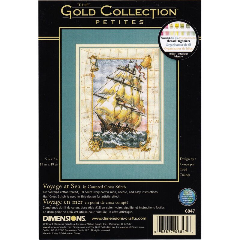 VOYAGE AT SEA Counted Cross Stitch Kit 13 x 18cm, 6847