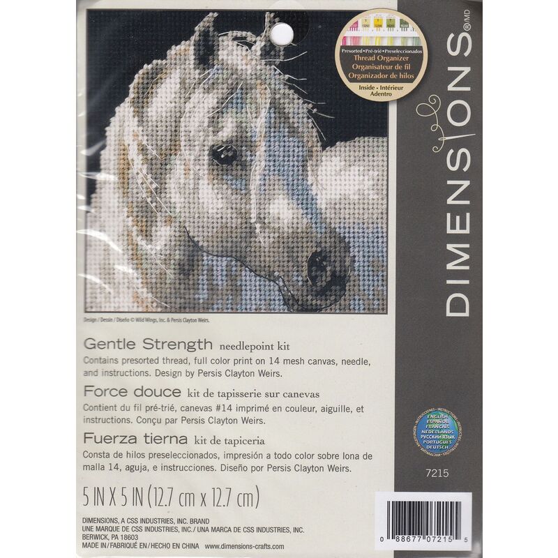 Dimensions Needlepoint Kit GENTLE STRENGTH 5" x 5", 07215