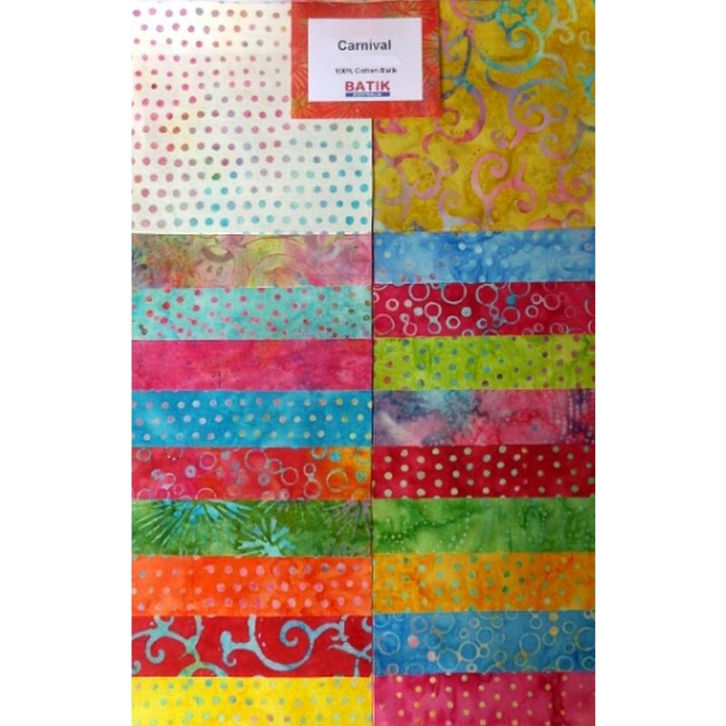 Batik Australia CARNIVAL, 40 x 10 Inch Fabric Squares - LIMITED STOCK
