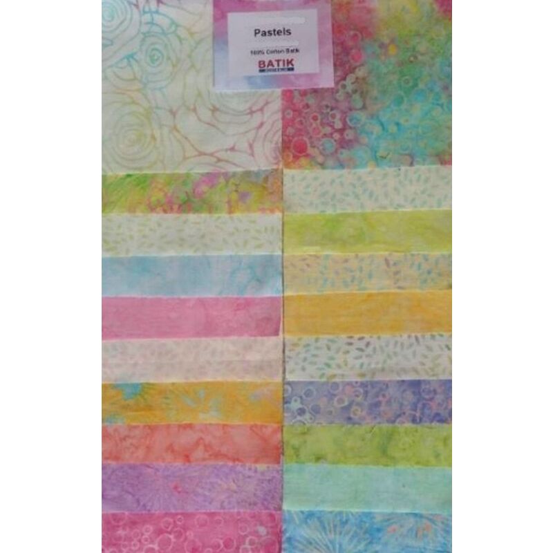 Batik Australia PASTELS, 40 x 10 Inch Fabric Squares - LIMITED STOCK