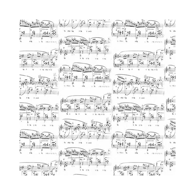 Retro Music Sheet Music White, 112cm Wide 100% Cotton Fabric (Per 25cm)