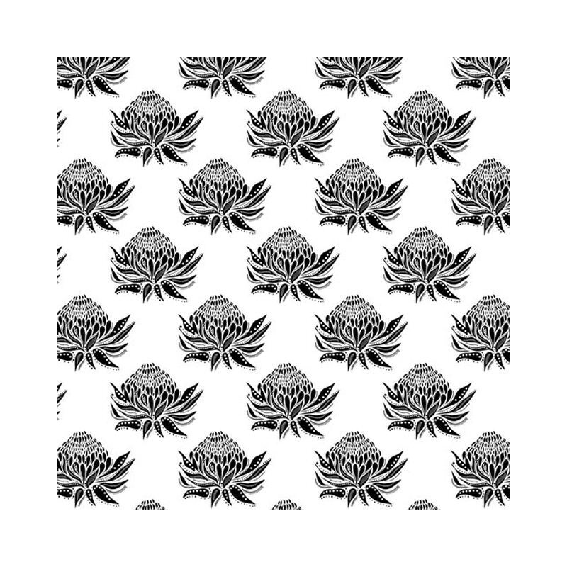 Great Southern Land Waratah Dream White, 112cm Wide 100% Cotton Fabric