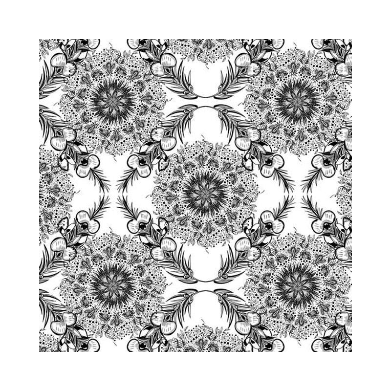 Great Southern Land Mandala Bloom White, 112cm Wide 100% Cotton Fabric