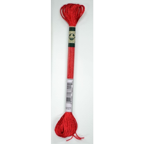 DMC Satin Floss S321 Red Embroidery Thread
