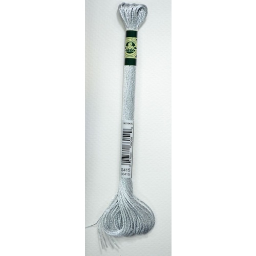 DMC Satin Floss S415 Pearl Grey Embroidery Thread