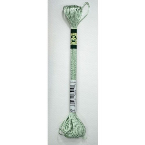 DMC Satin Floss S504 Mint Embroidery Thread