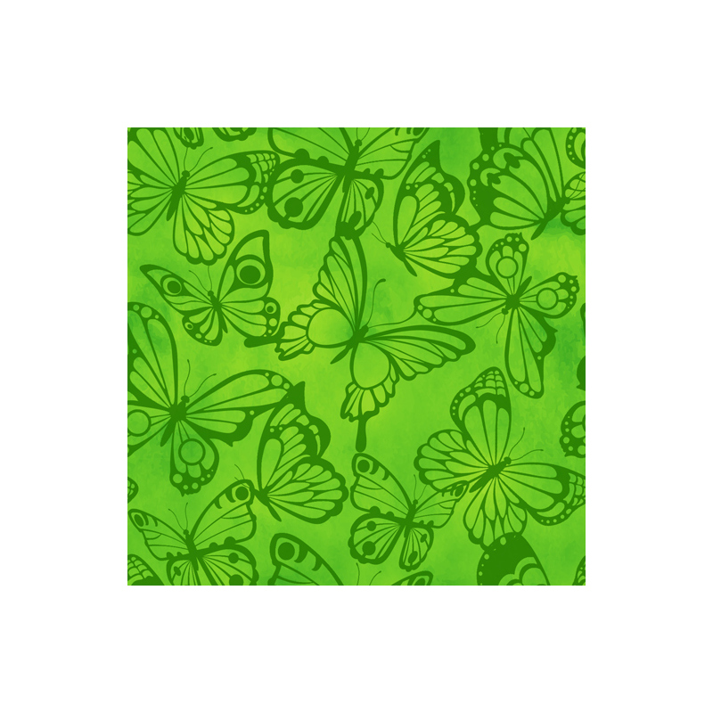 Butterflies LIME, 112cm Wide Cotton Fabric 1144N