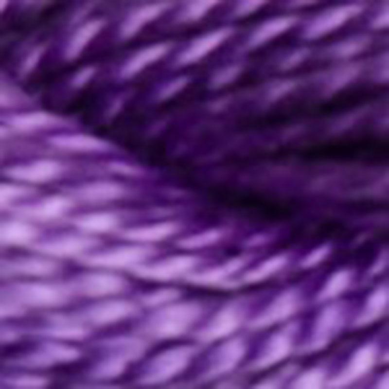 DMC Perle (Pearl) 3 Cotton, #208, VERY DARK LAVENDER, (5g) 15m Skein