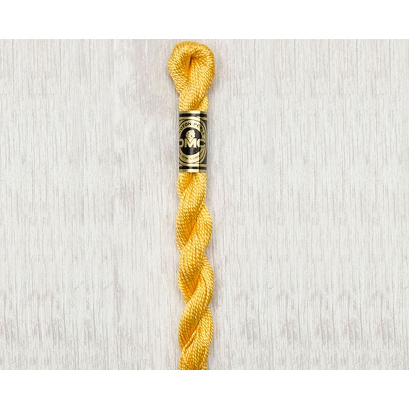 DMC Perle (Pearl) 3 Cotton, #725 MEDIUM LIGHT TOPAZ, (5g) 15m Skein