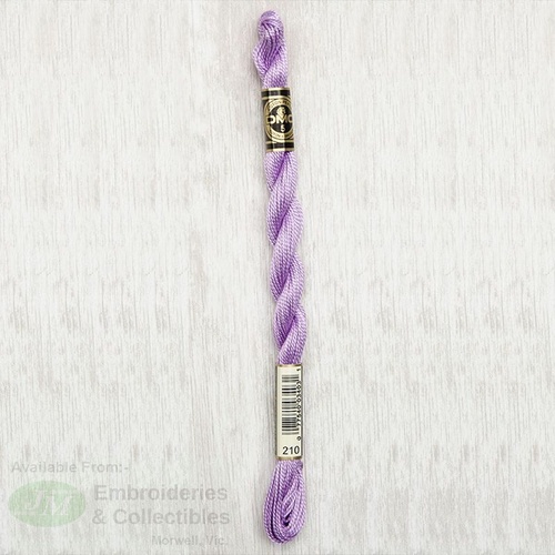 DMC Perle (Pearl) 5 Cotton, #210 MEDIUM LAVENDER, (5g) 25m Skein