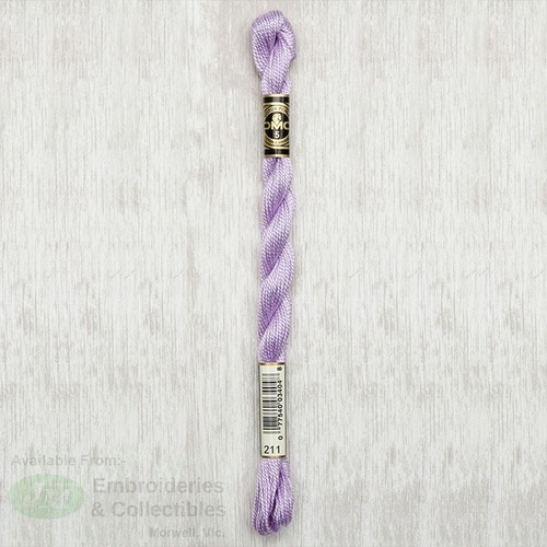 DMC Perle (Pearl) 5 Cotton, #211 LIGHT LAVENDER, (5g) 25m Skein