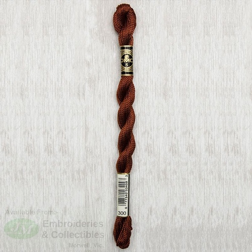 DMC Perle (Pearl) 5 Cotton, #300 VERY DARK MAHOGANY, (5g) 25m Skein