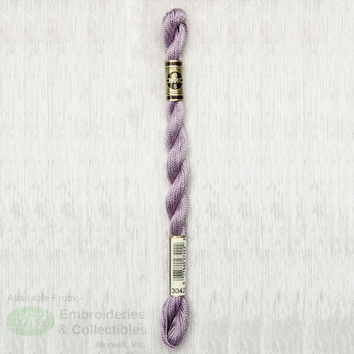 DMC Perle (Pearl) 5 Cotton, #3042 LIGHT ANTIQUE VIOLET, (5g) 25m Skein