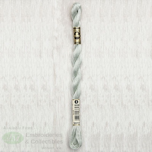 DMC Perle (Pearl) 5 Cotton, #3072 VERY LIGHT BEAVER GRAY, (5g) 25m Skein