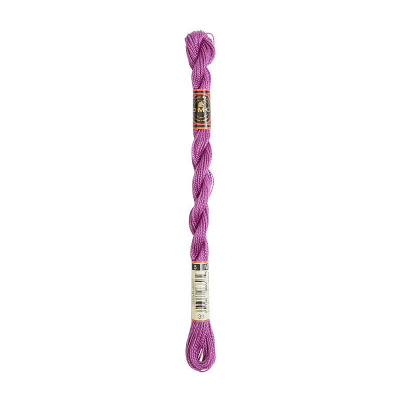 DMC Perle (Pearl) 5 Cotton, #33 HELIOTROPE, (5g) 25m Skein