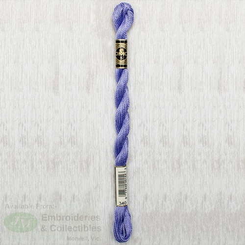 DMC Perle (Pearl) 5 Cotton, #340 MEDIUM BLUE VIOLET, (5g) 25m Skein
