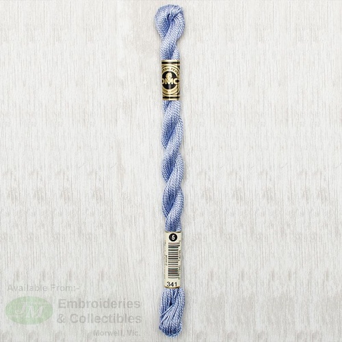 DMC Perle (Pearl) 5 Cotton, #341 LIGHT BLUE VIOLET, (5g) 25m Skein