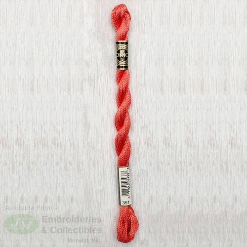 DMC Perle (Pearl) 5 Cotton, #351 CORAL, (5g) 25m Skein