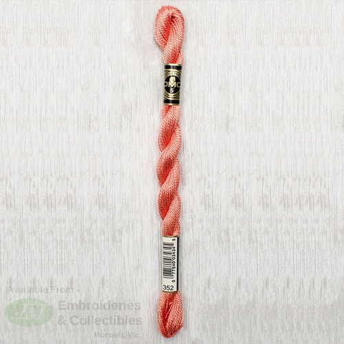 DMC Perle (Pearl) 5 Cotton, #352 LIGHT CORAL, (5g) 25m Skein
