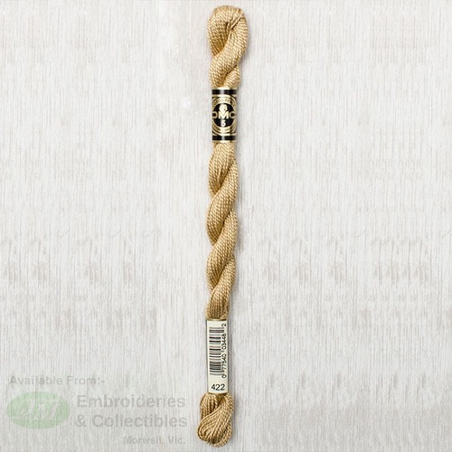 DMC Perle (Pearl) 5 Cotton, #422 LIGHT HAZELNUT BROWN, (5g) 25m Skein