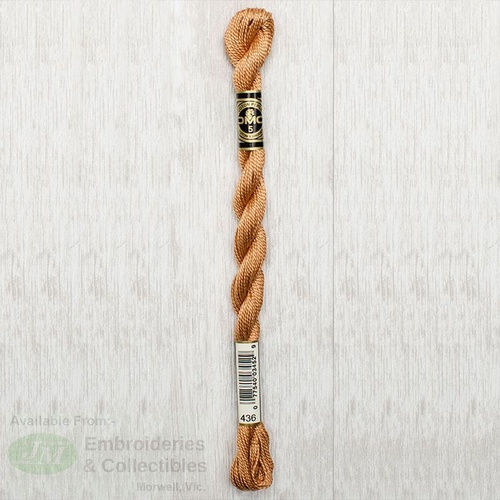 DMC Perle (Pearl) 5 Cotton, #436 TAN, (5g) 25m Skein