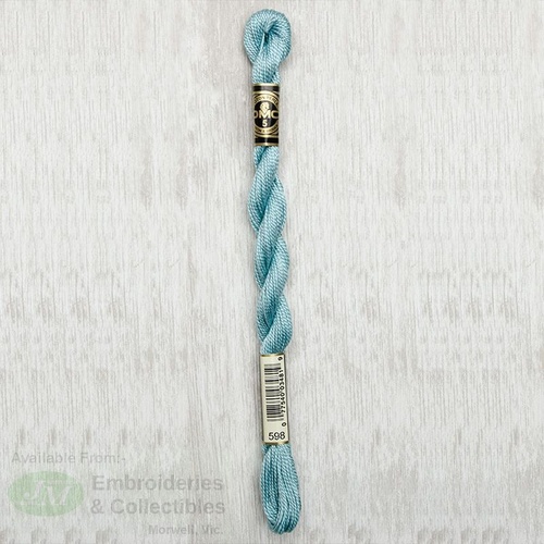 DMC Perle (Pearl) 5 Cotton, #598 LIGHT TURQUOISE, (5g) 25m Skein