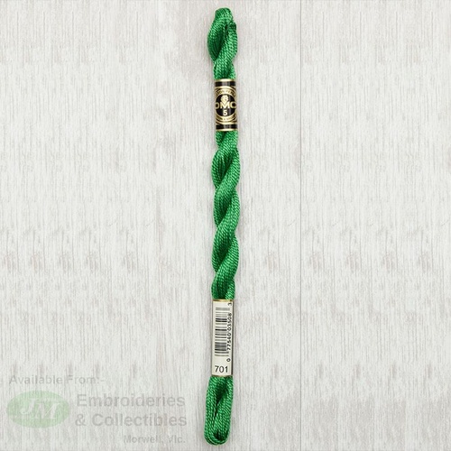 DMC Perle (Pearl) 5 Cotton, #701 LIGHT GREEN, (5g) 25m Skein