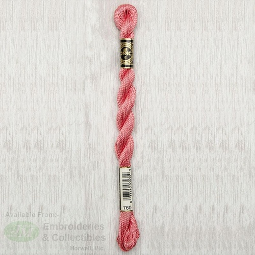 DMC Perle (Pearl) 5 Cotton, #760 SALMON, (5g) 25m Skein