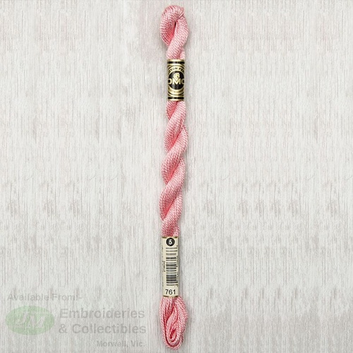 DMC Perle (Pearl) 5 Cotton, #761 LIGHT SALMON, (5g) 25m Skein