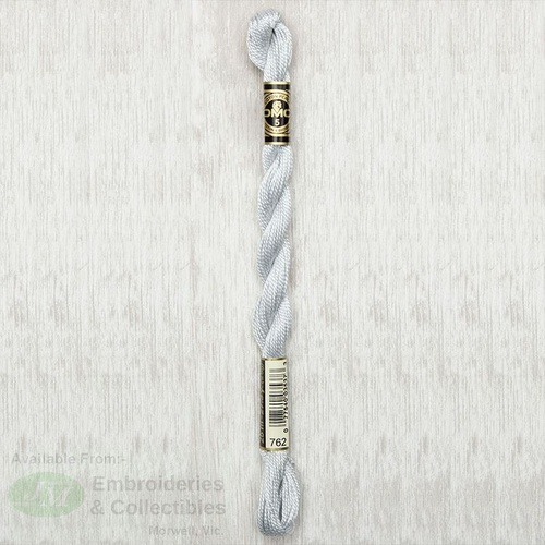 DMC Perle (Pearl) 5 Cotton, #762 VERY LIGHT PEARL GRAY, (5g) 25m Skein