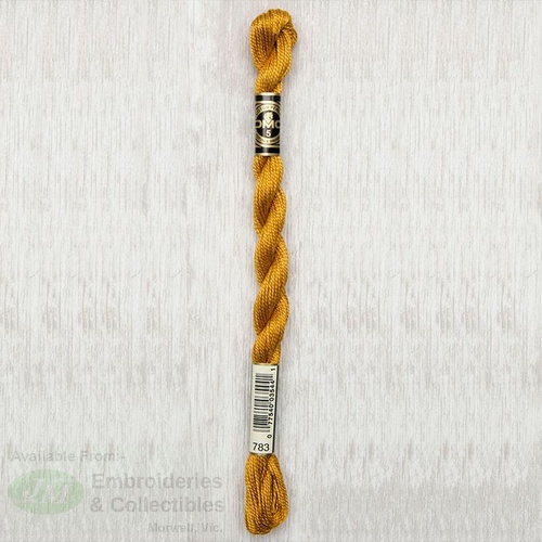 DMC Perle (Pearl) 5 Cotton, #783 MEDIUM TOPAZ, (5g) 25m Skein