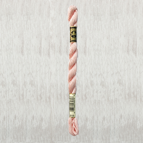 DMC Perle (Pearl) 5 Cotton, #818 BABY PINK, (5g) 25m Skein