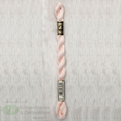 DMC Perle (Pearl) 5 Cotton, #819 LIGHT BABY PINK, (5g) 25m Skein