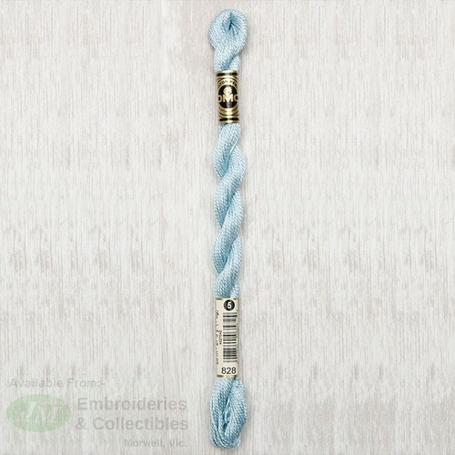 DMC Perle (Pearl) 5 Cotton, #828 ULTRA LIGHT SKY BLUE, (5g) 25m Skein