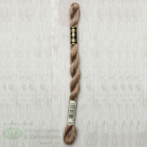 DMC Perle (Pearl) 5 Cotton, #841 LIGHT BEIGE BROWN, (5g) 25m Skein