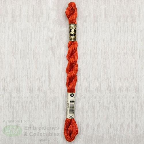 DMC Perle (Pearl) 5 Cotton, #900 DARK BURNT ORANGE, (5g) 25m Skein