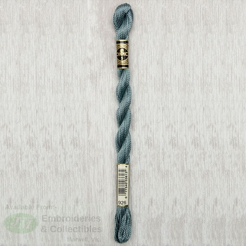 DMC Perle (Pearl) 5 Cotton, #926 MEDIUM GRAY GREEN, (5g) 25m Skein