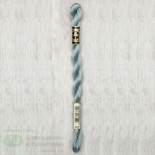 DMC Perle (Pearl) 5 Cotton, #927 LIGHT GRAY GREEN, (5g) 25m Skein
