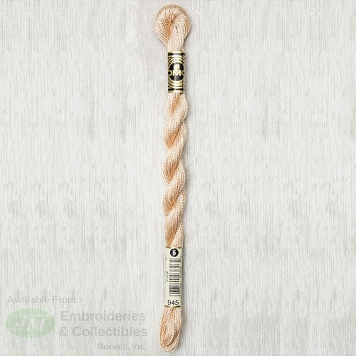 DMC Perle (Pearl) 5 Cotton, #945 TAWNY, (5g) 25m Skein