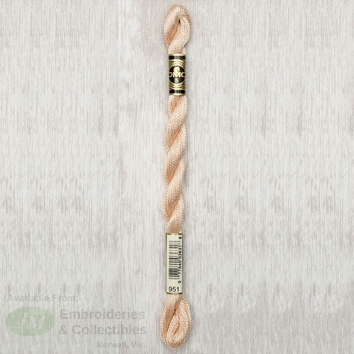 DMC Perle (Pearl) 5 Cotton, #951 LIGHT TAWNY, (5g) 25m Skein