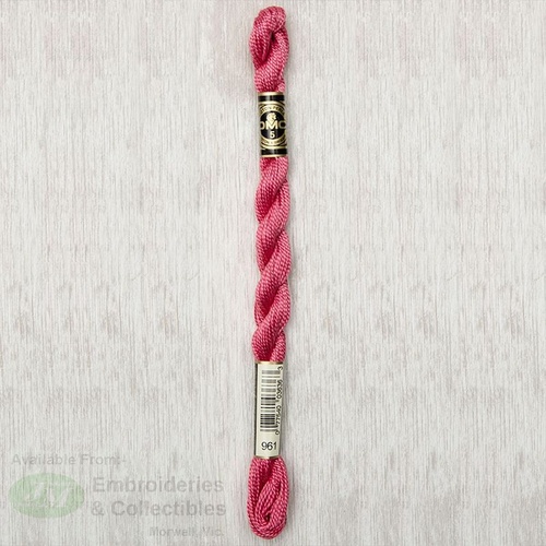 DMC Perle (Pearl) 5 Cotton, #961 DARK DUSTY ROSE, (5g) 25m Skein