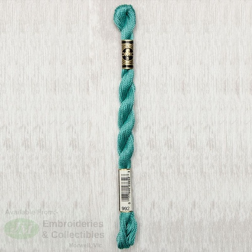 DMC Perle (Pearl) 5 Cotton, #992 LIGHT AQUAMARINE, (5g) 25m Skein
